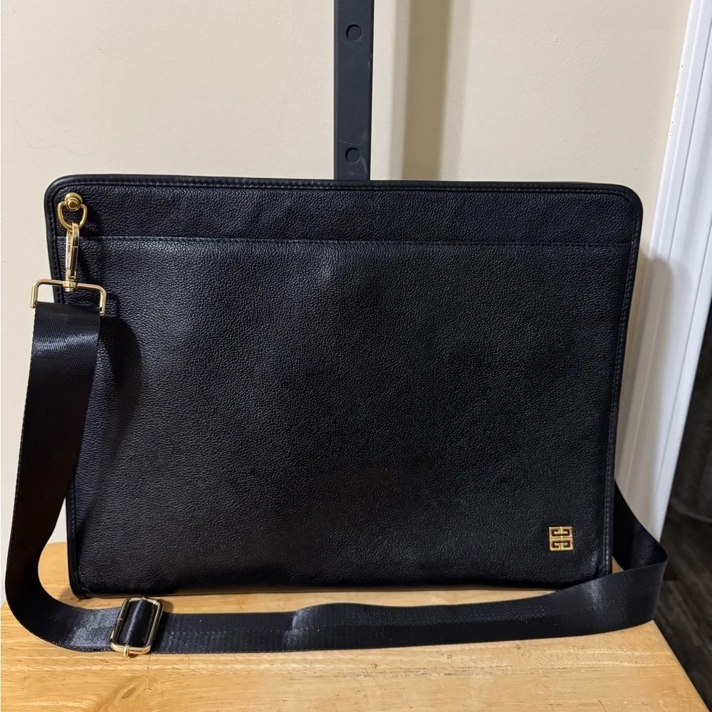 Givenchy Black Leather Portfolio Bag